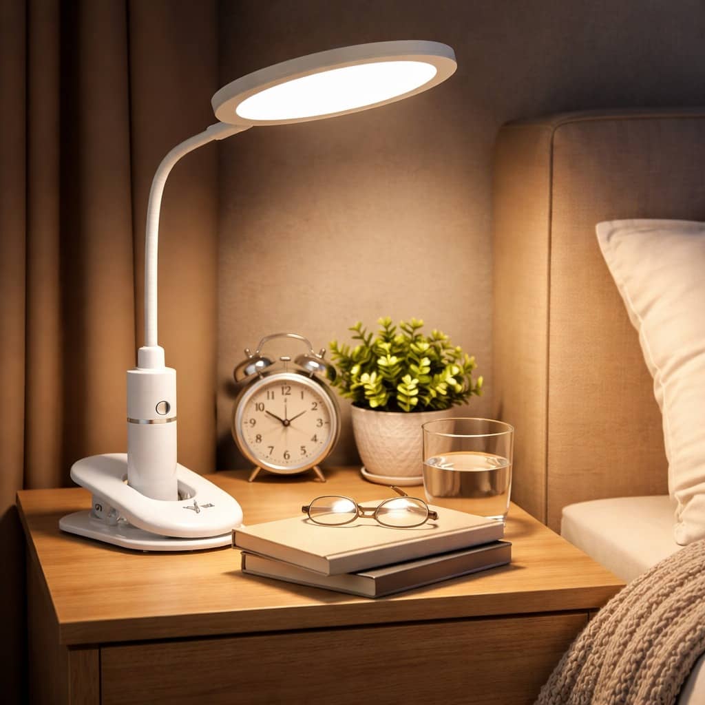 Folding Desk Lamp, USB Touch Control Dimmable Night Light, LED USB Rechargeable Desk Lamp-000786